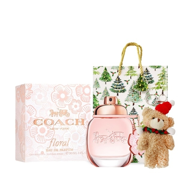 COACH 芙洛麗淡香精禮讚組(香水30ml+聖誕熊)-專櫃公司貨