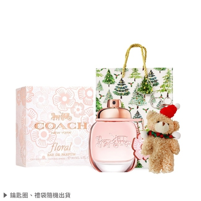 COACH 芙洛麗淡香精耶誕禮讚組(香水30ml+聖誕熊)-專櫃公司貨