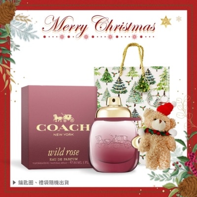 COACH COACH 曠野玫瑰淡香精耶誕禮讚組(香水30ml+聖誕熊)-專櫃公司貨