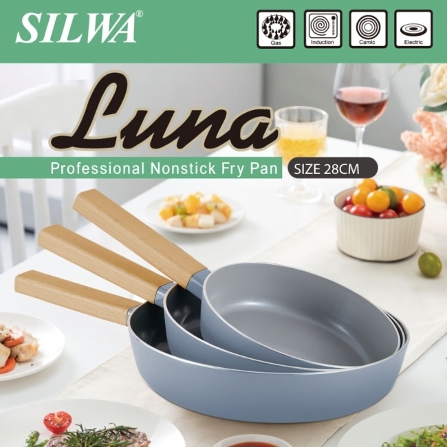 【SILWA 西華】LUNA陶瓷不沾平底鍋28cm