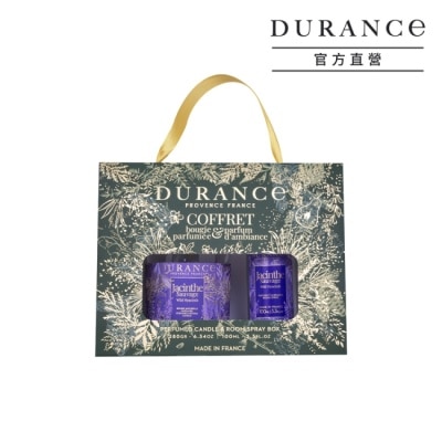 DURANCE DURANCE朵昂思 香氛蠟燭噴霧禮盒-藍色風信子[蠟燭180g+居家噴霧100ml]-藍色風信子-公司貨