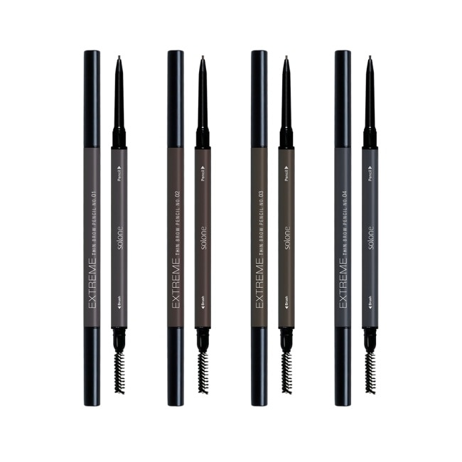 Solone 原生自然極細眉筆 01 煙燻咖