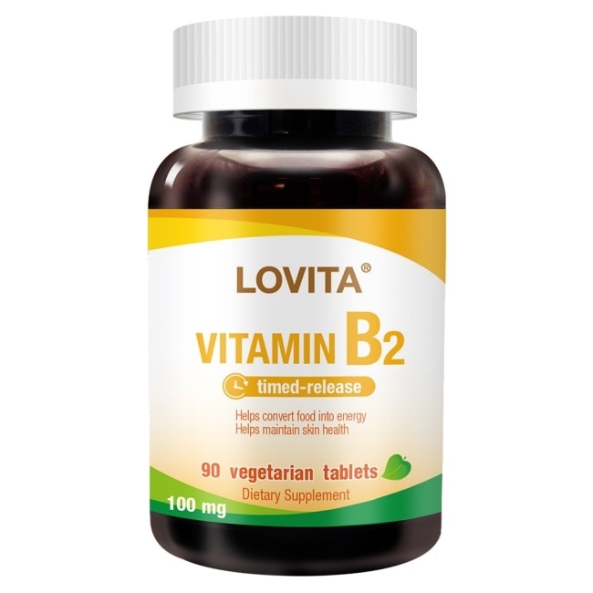 LOVITA 愛維他 緩釋型維他命B2素食錠100mg(90顆/瓶)