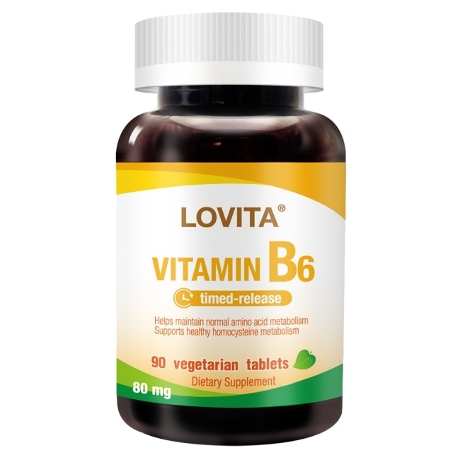 LOVITA 愛維他 緩釋型維他命B6素食錠80mg(90顆/瓶)
