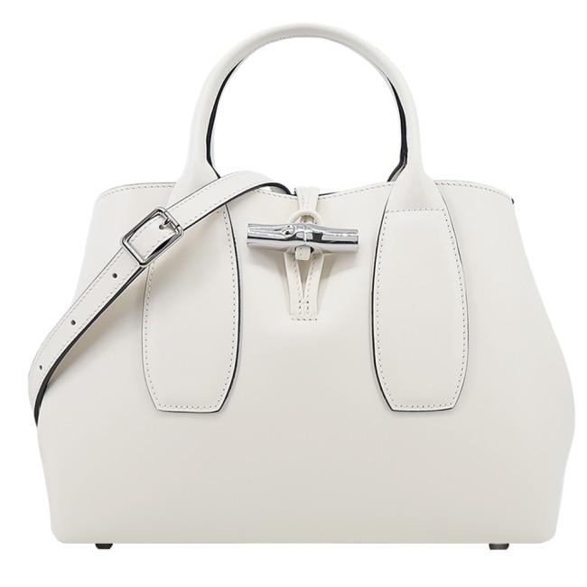 LONGCHAMP LE ROSEAU系列竹節兩用包(中/亞麻)10058-HCL-037