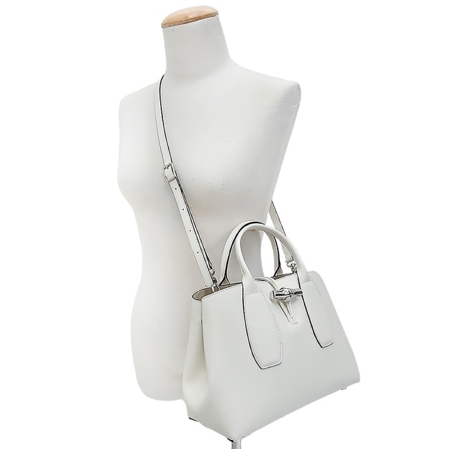 LONGCHAMP LE ROSEAU系列竹節兩用包(中/亞麻)10058-HCL-037