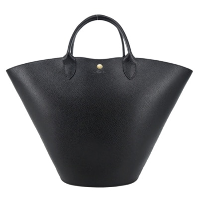 LONGCHAMP LONGCHAMP EPURE系列牛皮壓印手提包(特大/黑)10260-HYZ-001