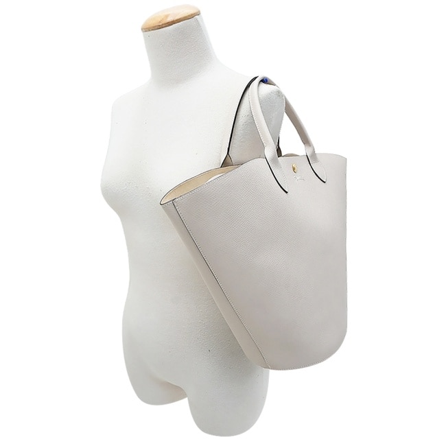 LONGCHAMP EPURE系列牛皮壓印手提包(特大/白紙)10260-HYZ-555