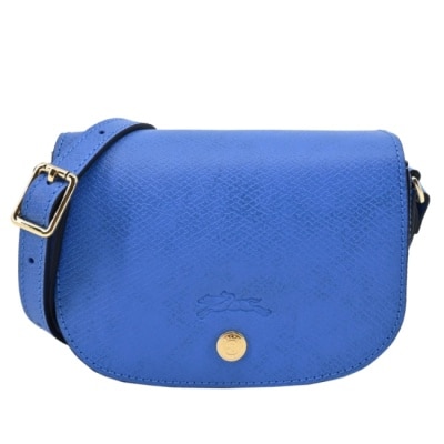 LONGCHAMP LONGCHAMP EPURE系列牛皮翻蓋半月斜背包(迷你/鈷藍)10165-HYZ-487