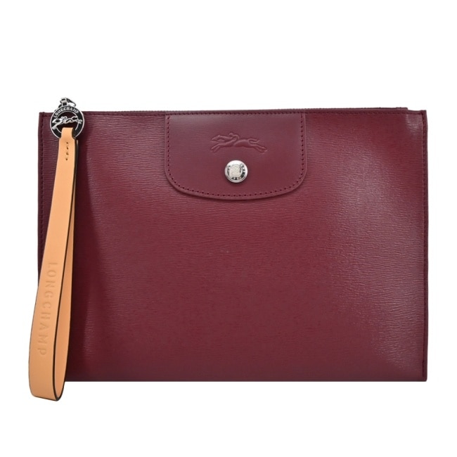 LONGCHAMP LE PLIAGE CITY系列PVC帆布手拿包(深紫)10208-HYQ-261