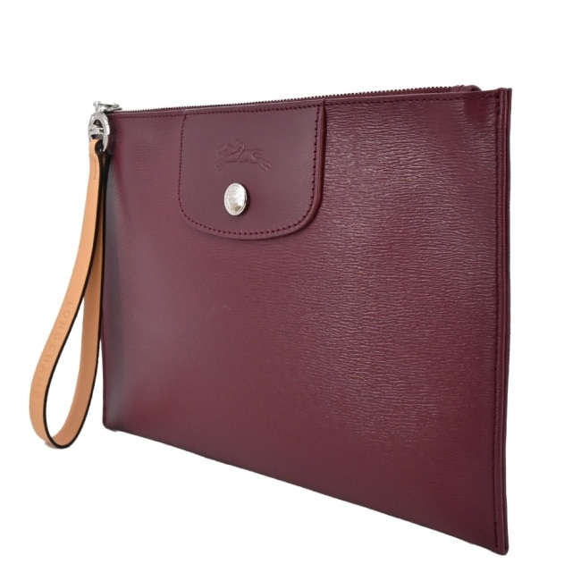 LONGCHAMP LE PLIAGE CITY系列PVC帆布手拿包(深紫)10208-HYQ-261