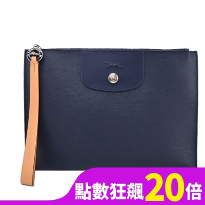 LONGCHAMP LONGCHAMP LE PLIAGE CITY系列PVC帆布手拿包(海軍藍)10208-HYQ-556
