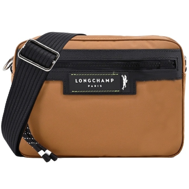 LONGCHAMP LE PLIAGE ENERGY系列再生尼龍相機斜背包(小/菸草棕)20034-HSR-004