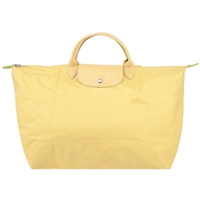 LONGCHAMP LONGCHAMP LE PLIAGE GREEN系列刺繡摺疊旅行袋(小/小麥黃)1624-919-A81