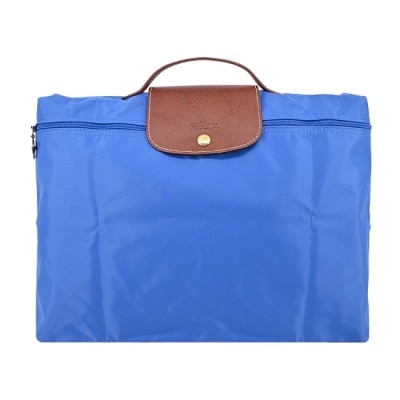 LONGCHAMP LONGCHAMP LE PLIAGE系列再生尼龍手提摺疊公事包(小/鈷藍)2182-089-P78
