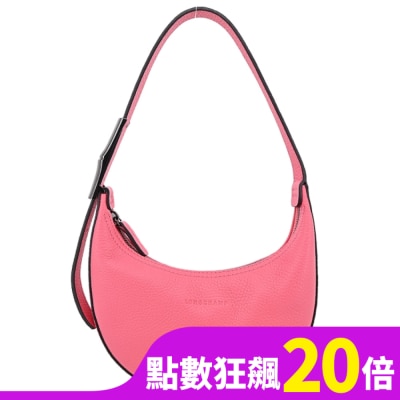 LONGCHAMP LONGCHAMP ROSEAU ESSENTIAL系列牛皮半月形單肩包(小/石榴紅)10217-968-P76