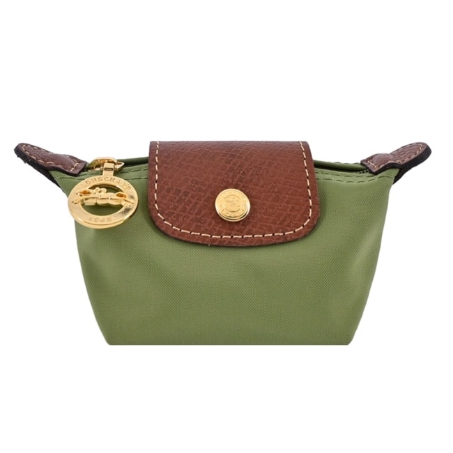 LONGCHAMP LE PLIAGE系列再生尼龍水餃零錢包(苔蘚綠)30016-089-P77