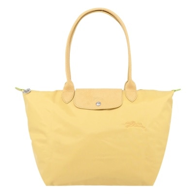 LONGCHAMP LONGCHAMP LE PLIAGE GREEN系列刺繡肩背水餃包(大/小麥黃)1899-919-A81