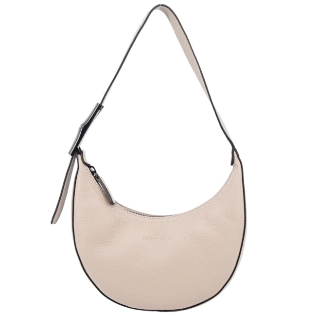 LONGCHAMP ROSEAU ESSENTIAL系列牛皮半月形單肩包(小/黏土灰)10217-968-266