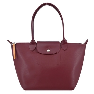 LONGCHAMP LONGCHAMP LE PLIAGE CITY系列PVC帆布長把肩背水餃包(小/深紫)2605-HYQ-261