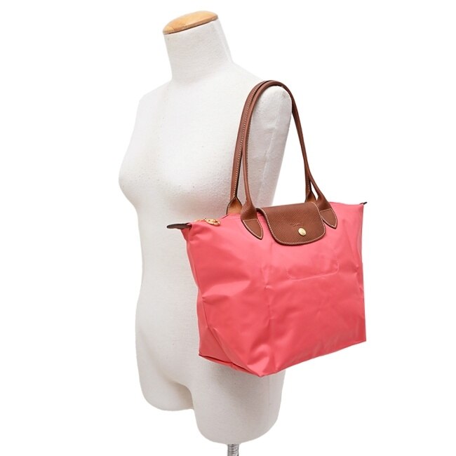 LONGCHAMP LE PLIAGE系列肩背水餃包(中/石榴紅)2605-089-P76