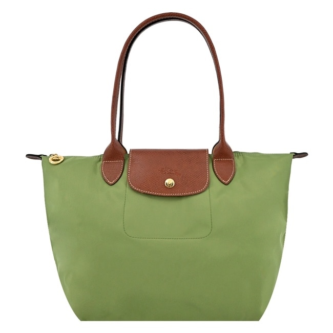 LONGCHAMP LE PLIAGE系列肩背水餃包(中/苔蘚綠)2605-089-P77