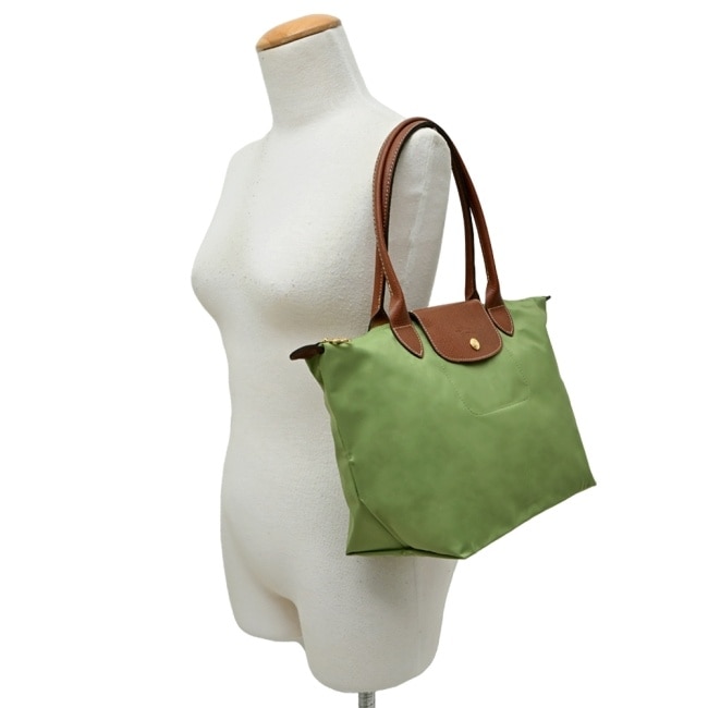 LONGCHAMP LE PLIAGE系列肩背水餃包(中/苔蘚綠)2605-089-P77