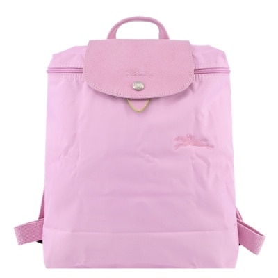 LONGCHAMP LONGCHAMP LE PLIAGE GREEN系列刺繡後背包(中/粉紅)1699-919-P75