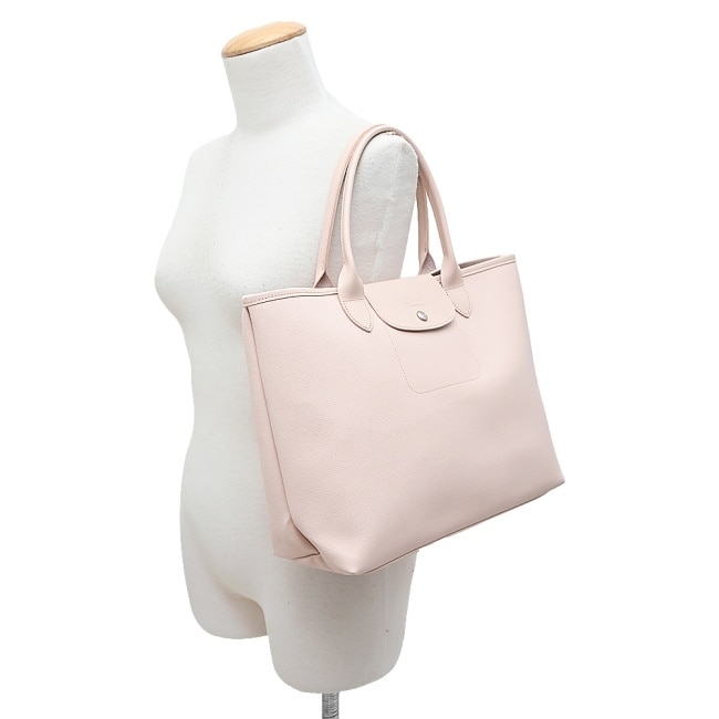 LONGCHAMP LE PLIAGE CITY系列PVC帆布托特包(裸粉)10182-HYQ-542