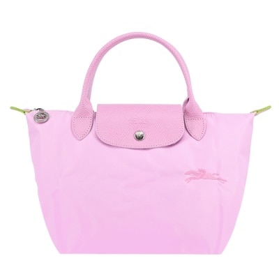 LONGCHAMP LONGCHAMP LE PLIAGE GREEN系列刺繡手提水餃包(小/粉紅)1621-919-P75