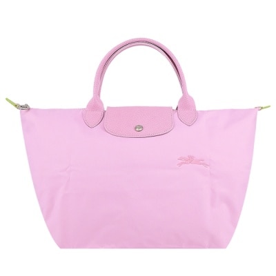 LONGCHAMP LONGCHAMP LE PLIAGE GREEN系列刺繡手提水餃包(中/粉紅)1623-919-P75