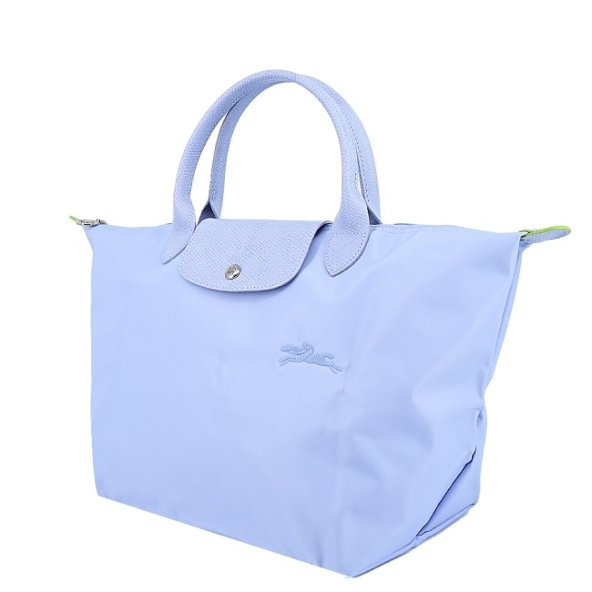 LONGCHAMP LE PLIAGE GREEN系列刺繡手提水餃包(中/天澄)1623-919-P79