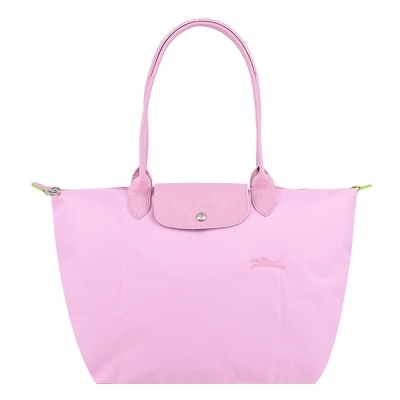 LONGCHAMP LONGCHAMP LE PLIAGE GREEN系列刺繡肩背水餃包(大/粉紅)1899-919-P75