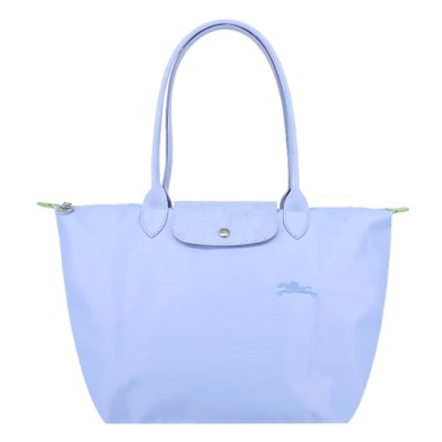 LONGCHAMP LONGCHAMP LE PLIAGE GREEN系列刺繡肩背水餃包(大/天澄)1899-919-P79