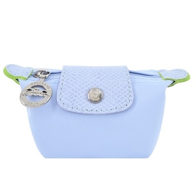 LONGCHAMP LONGCHAMP LE PLIAGE GREEN系列撞色再生尼龍水餃零錢包(天澄)30016-919-P79