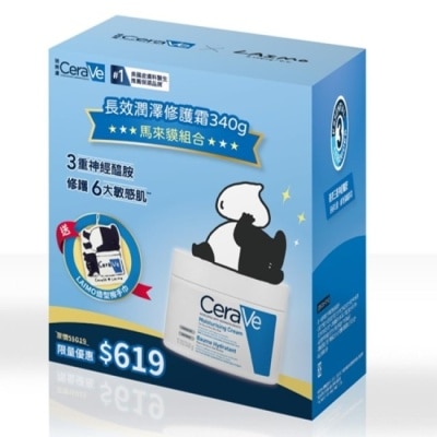 CERAVE CeraVe長效潤澤修護霜340g馬來貘組-WSN