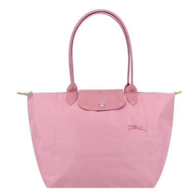 LONGCHAMP LONGCHAMP LE PLIAGE GREEN系列刺繡肩背水餃包(大/花瓣粉)1899-919-P72