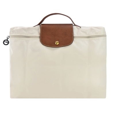 LONGCHAMP LONGCHAMP LE PLIAGE系列再生尼龍手提摺疊公事包(小/白紙)2182-089-P71