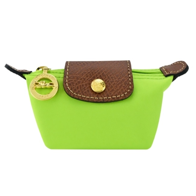 LONGCHAMP LE PLIAGE系列再生尼龍水餃零錢包(亮綠)30016-089-355