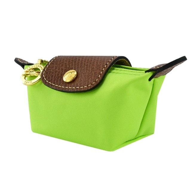 LONGCHAMP LE PLIAGE系列再生尼龍水餃零錢包(亮綠)30016-089-355