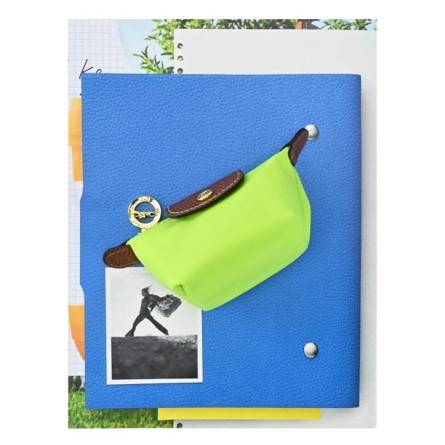 LONGCHAMP LE PLIAGE系列再生尼龍水餃零錢包(亮綠)30016-089-355