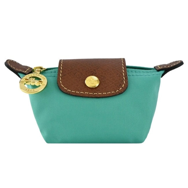 LONGCHAMP LE PLIAGE系列再生尼龍水餃零錢包(松石綠)30016-089-P70