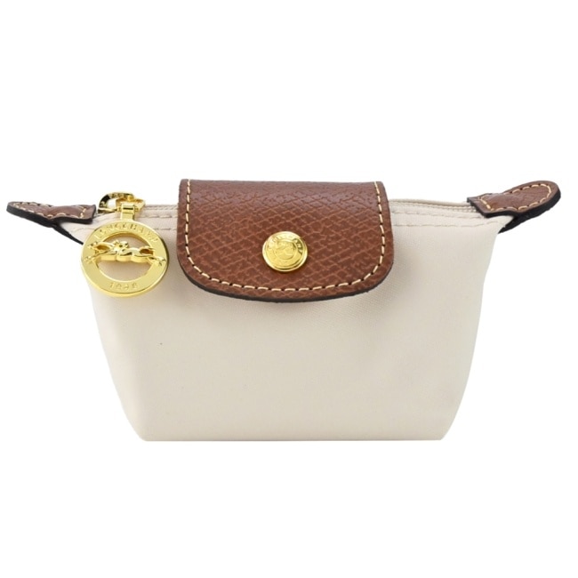 LONGCHAMP LE PLIAGE系列再生尼龍水餃零錢包(白紙)30016-089-P71