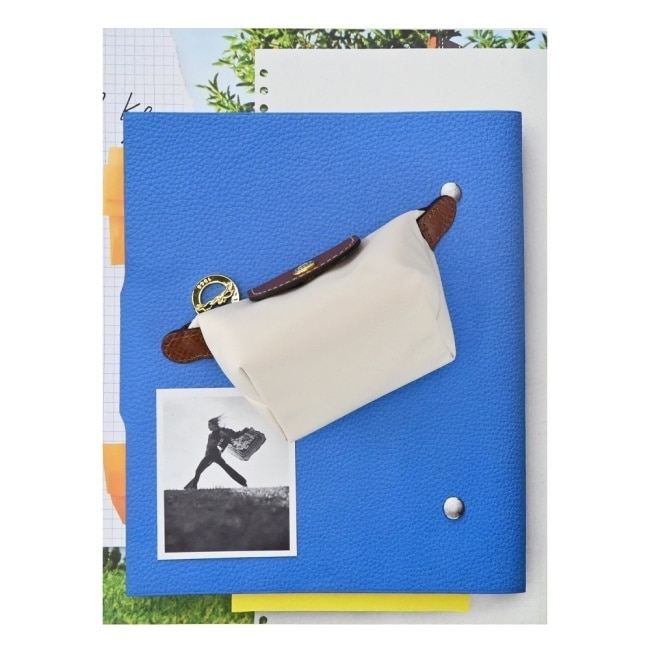 LONGCHAMP LE PLIAGE系列再生尼龍水餃零錢包(白紙)30016-089-P71
