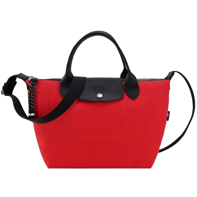 LONGCHAMP LE PLIAGE ENERGY系列再生尼龍兩用包(小/芙蓉紅)1512-HSR-642