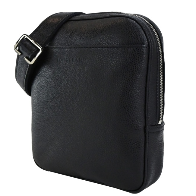 LONGCHAMP LE FOULONNE系列牛皮方形斜背包(小/黑)1712-021-047