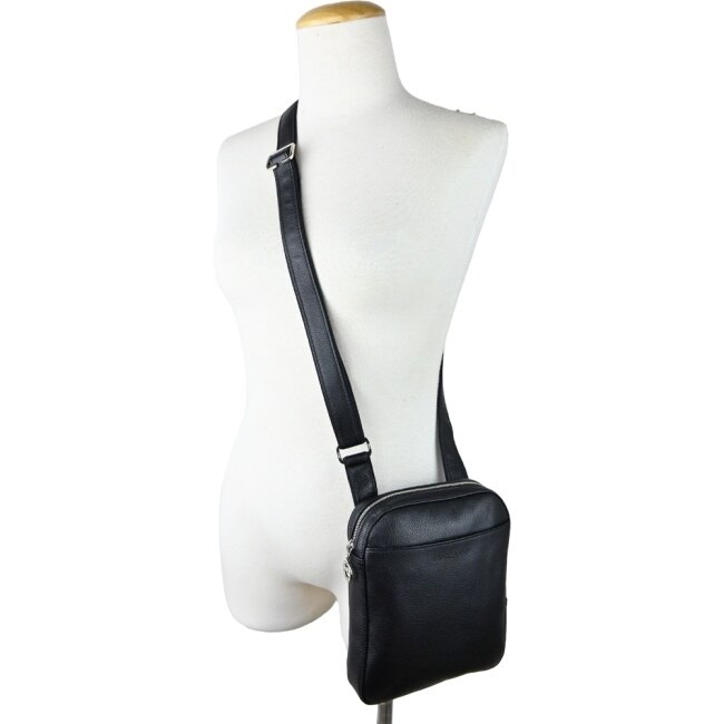LONGCHAMP LE FOULONNE系列牛皮方形斜背包(小/黑)1712-021-047