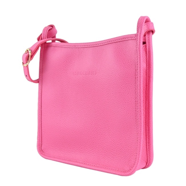 LONGCHAMP LE FOULONNE系列牛皮直式斜背包(小/糖果粉)10138-021-P73