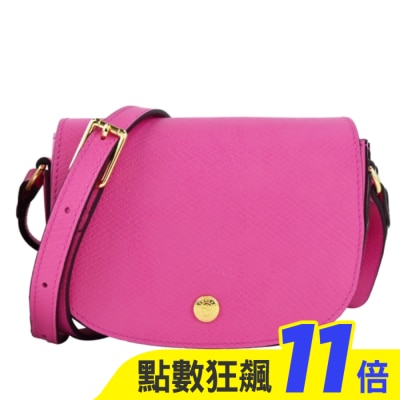 LONGCHAMP LONGCHAMP EPURE系列牛皮翻蓋半月斜背包(迷你/桃粉)10165-HYZ-319