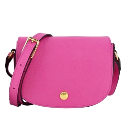 LONGCHAMP LONGCHAMP EPURE系列牛皮翻蓋半月斜背包(迷你/桃粉)10165-HYZ-319